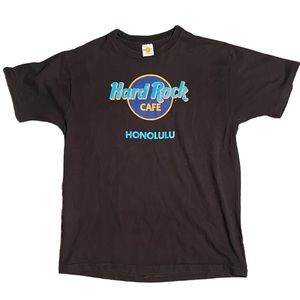 Vintage Hard Rock Cafe Honolulu T-Shirt 90s Sz XL Hawaii USA Single Stitch Black